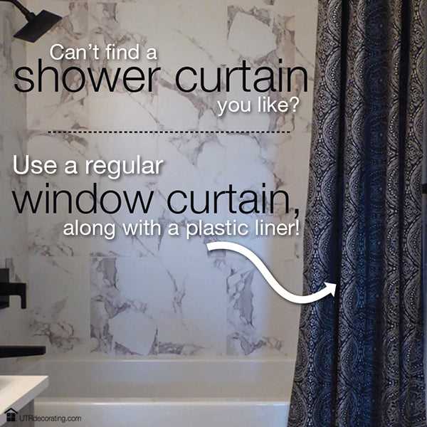 Can’t find a shower curtain you like? Make one!